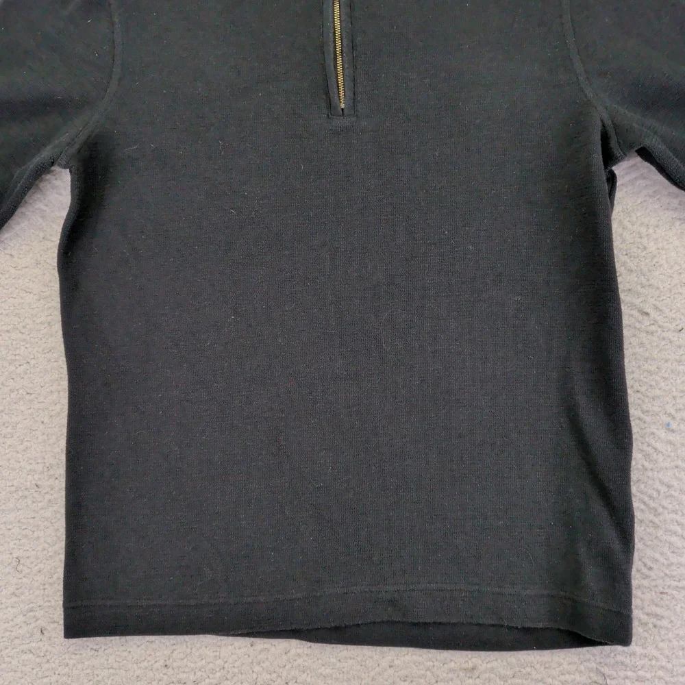 Banana Republic Men‎ Black Quarter Zip Pullover Sweatshirt Size Medium Casual